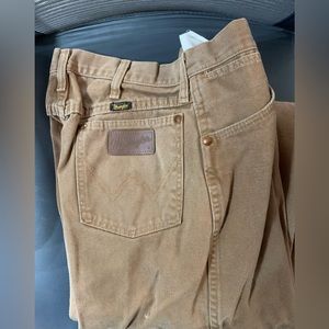 WRANGLER 13 mwzbd boot cut tan jeans 30x36.
